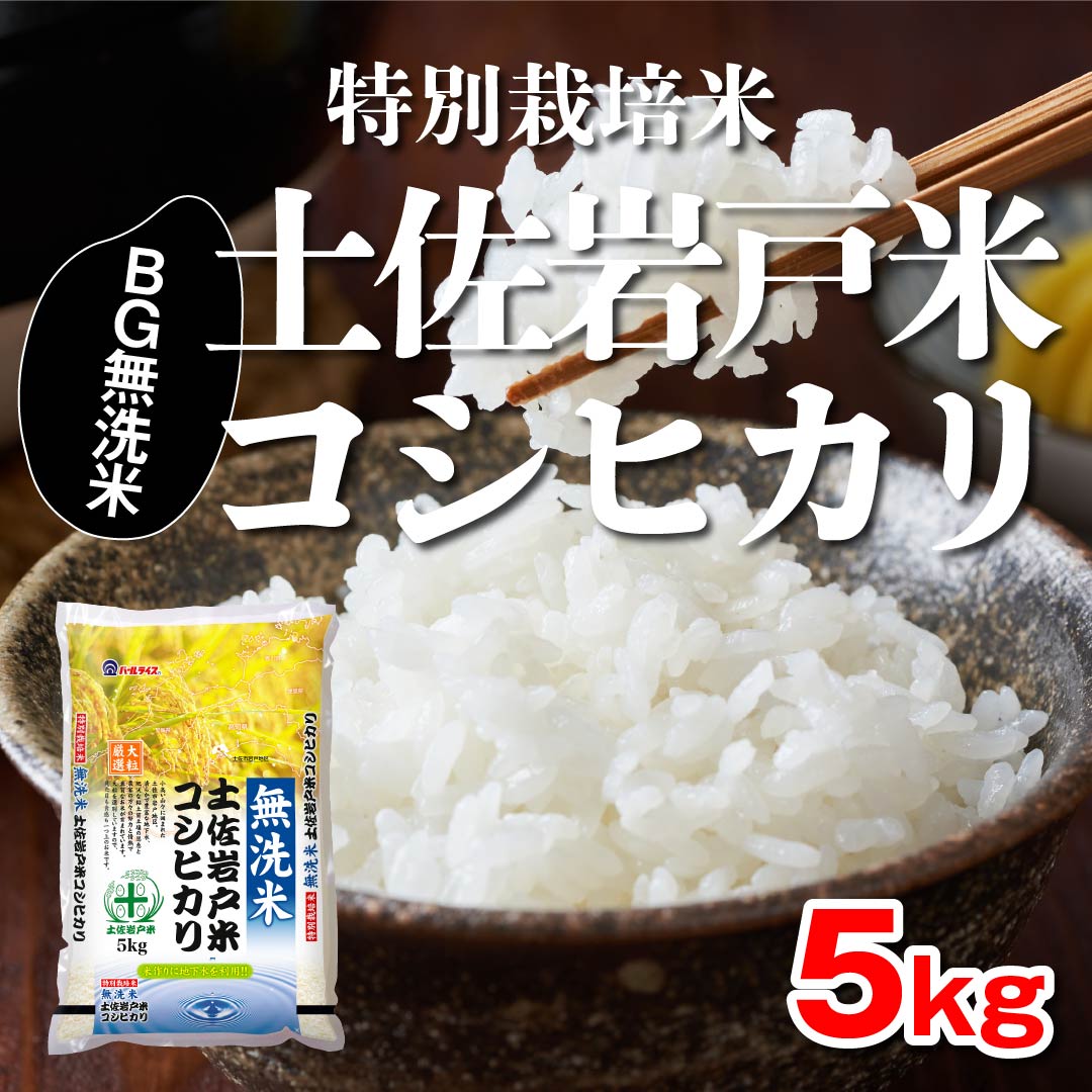 高知野菜・果物のお取り寄せなら通販ショップ「とさごろ」　新米】BG無洗米　特別栽培米「土佐岩戸米コシヒカリ」5㎏【令和5年度産】